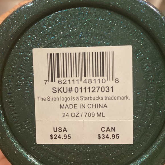 Starbucks Tumbler Cup, Black Green, Cold Cup, 24oz, ( NEW AND NEVER USED ) - Picture 5 of 5